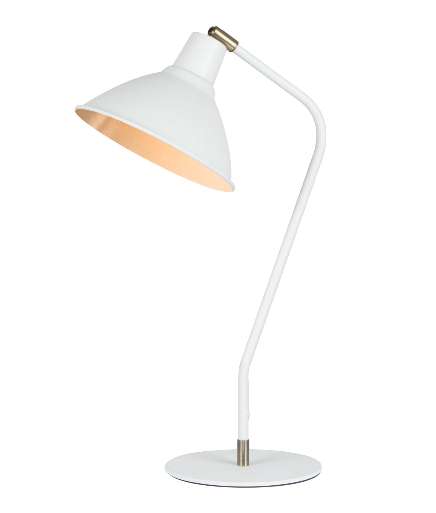 COLLO:  Cone Shade with Antique Brass Highlight Table Lamps