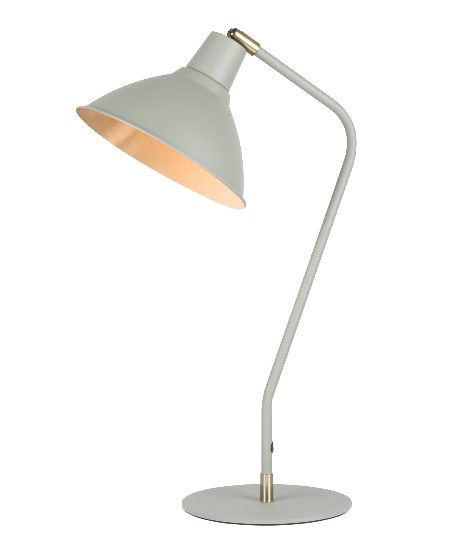 COLLO:  Cone Shade with Antique Brass Highlight Table Lamps