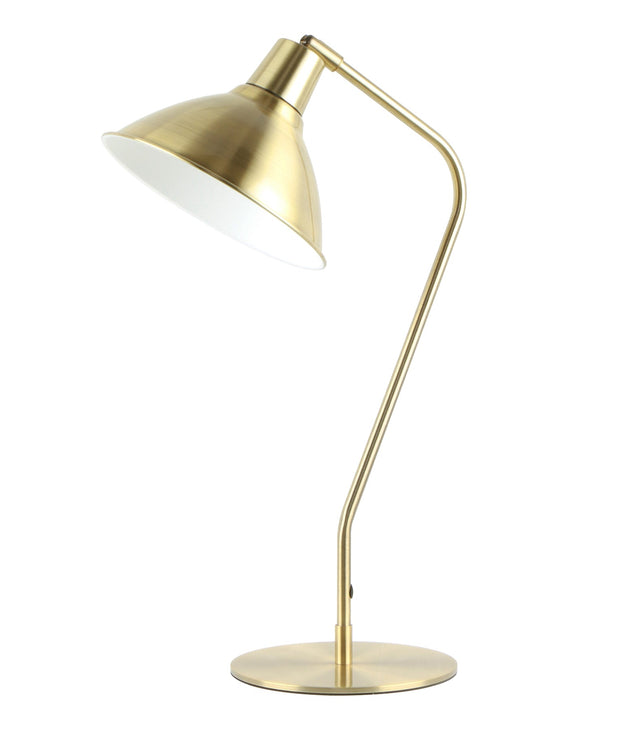 COLLO:  Cone Shade with Antique Brass Highlight Table Lamps
