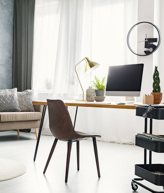 COLLO:  Cone Shade with Antique Brass Highlight Table Lamps