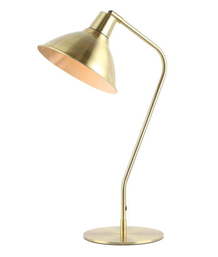 COLLO:  Cone Shade with Antique Brass Highlight Table Lamps