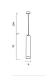 Condo Black Tubular GU10 Pendant