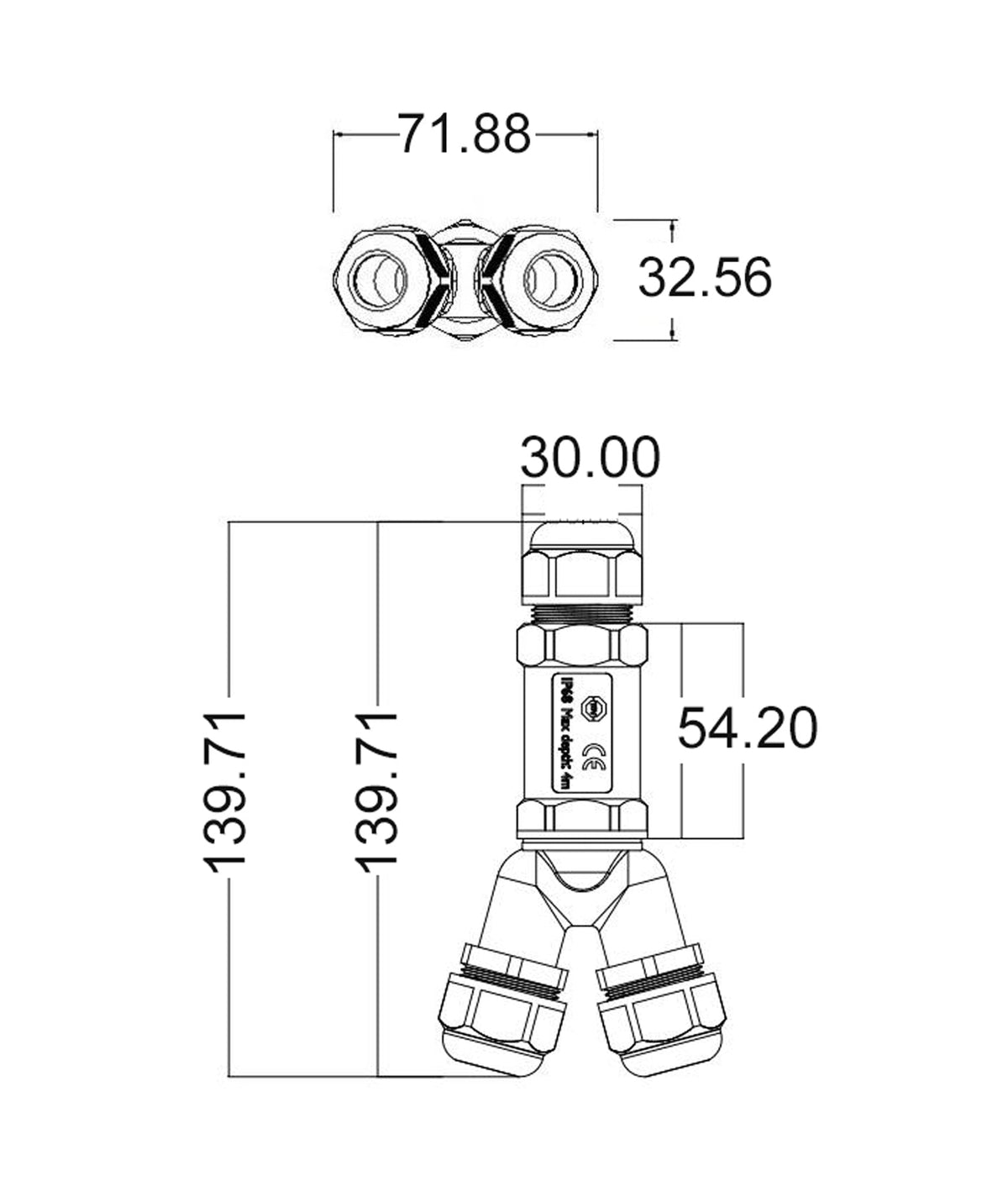CONN006-007: Waterproof Connector IP68