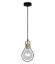 CONTOUR: Interior Black Wire Pear Shape Pendant Light