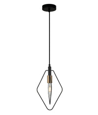 Thumbnail for CONTOUR: Interior Black Wire Diamond Shape Pendant Light