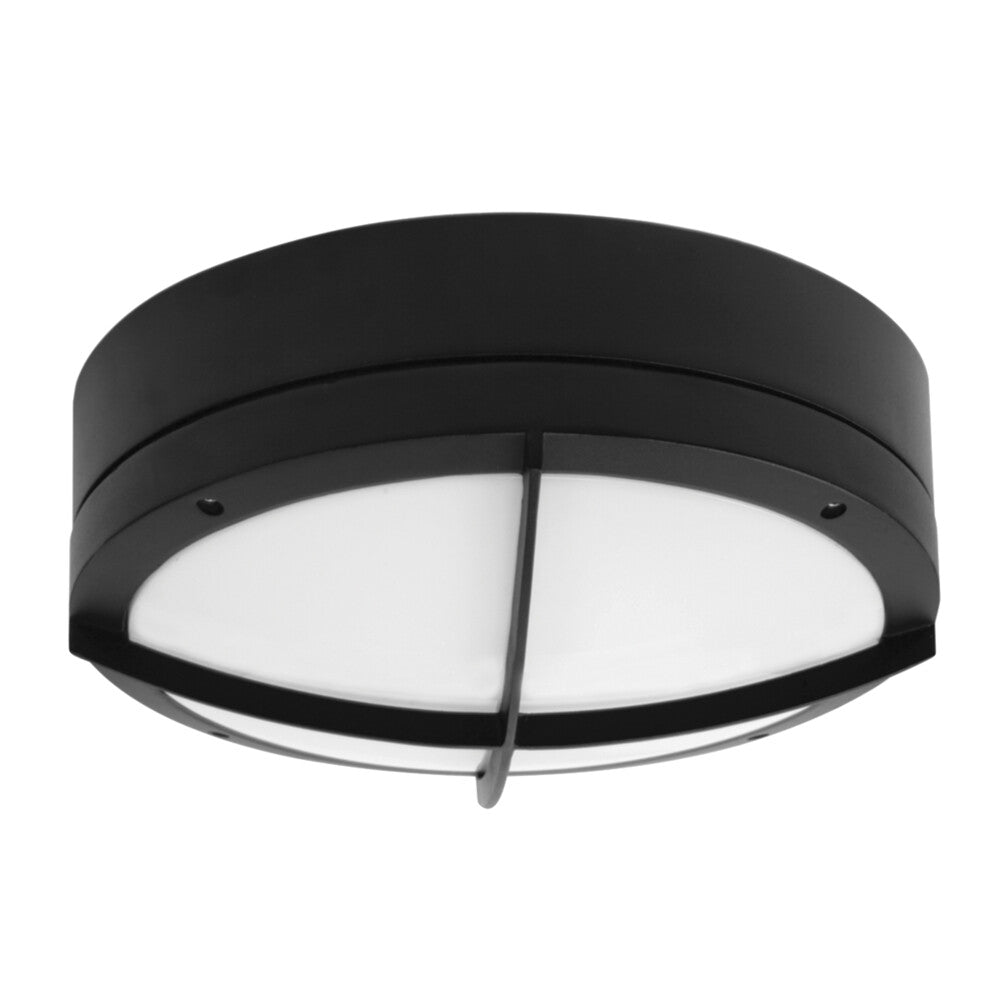 Cooper LED Tri-Colour Bunker 265mm Diameter 16W 3/4/5.7K IP65 IK10 Black