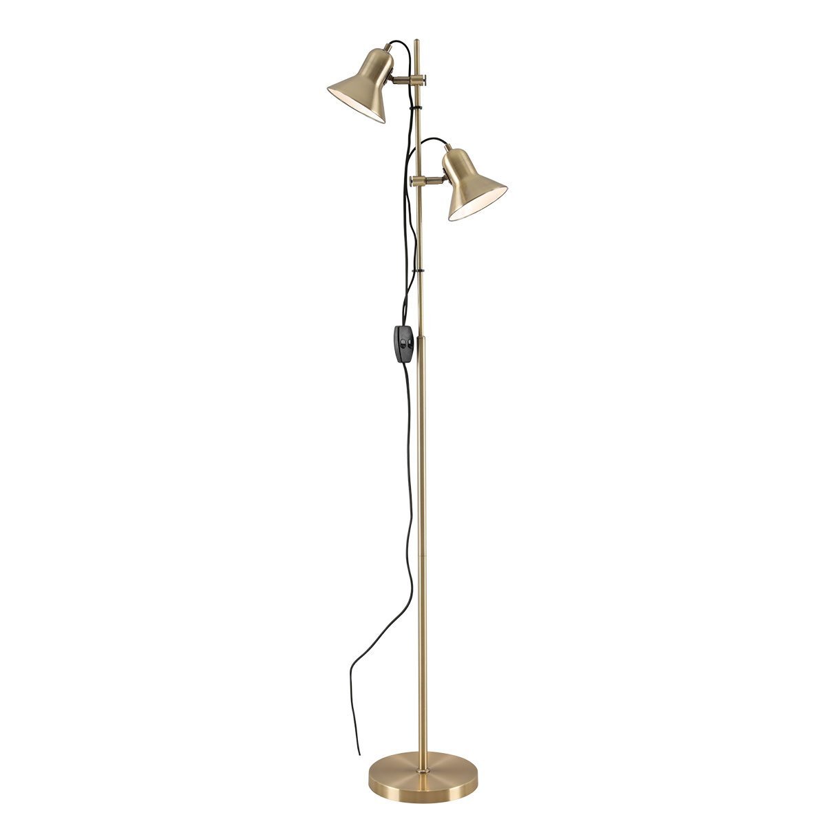 Corelli 2 Light Floor Lamp in Antique Brass