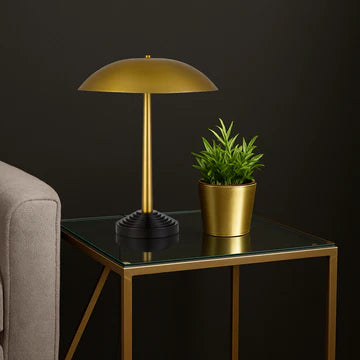 Corvus Antique Brass & Dark Coffee, Table Lamp