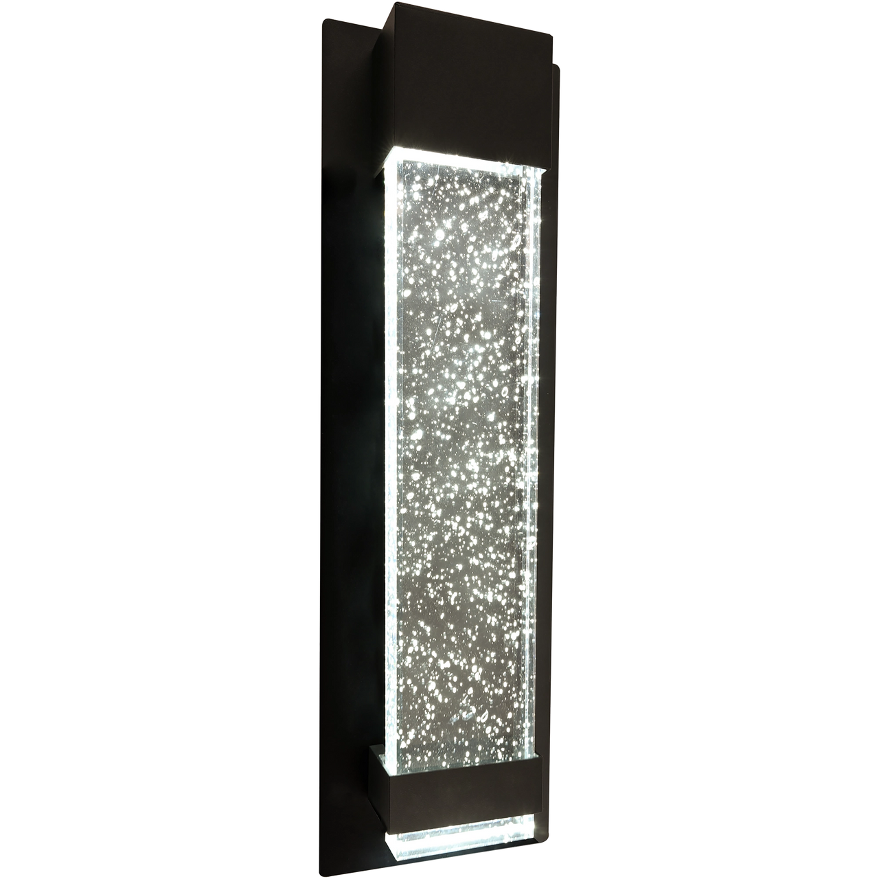 Coot Bubble Glass 300mm Exterior Wall Light LED 12W TRI Colour Non-dimmable Black IP65