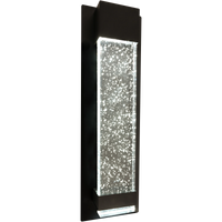 Thumbnail for Coot Bubble Glass 300mm Exterior Wall Light LED 12W TRI Colour Non-dimmable Black IP65