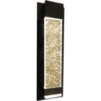 Thumbnail for Coot Bubble Glass 300mm Exterior Wall Light LED 12W TRI Colour Non-dimmable Black IP65