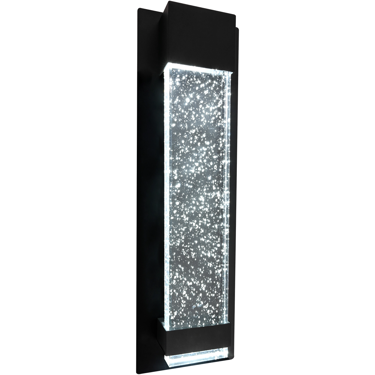 Coot Bubble Glass 300mm Exterior Wall Light LED 12W TRI Colour Non-dimmable Black IP65
