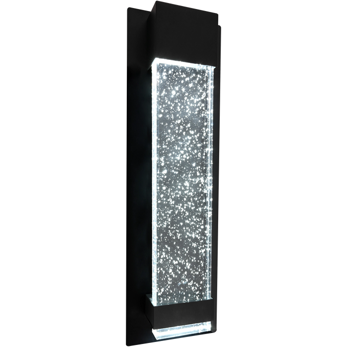 Coot Bubble Glass 300mm Exterior Wall Light LED 12W TRI Colour Non-dimmable Black IP65