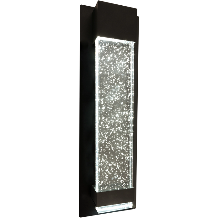 Coot Bubble Glass 400mm Exterior Wall Light LED 12W TRI Colour Non-dimmable Black IP65