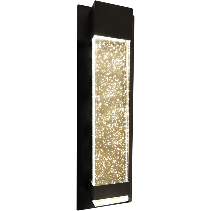 Coot Bubble Glass 400mm Exterior Wall Light LED 12W TRI Colour Non-dimmable Black IP65