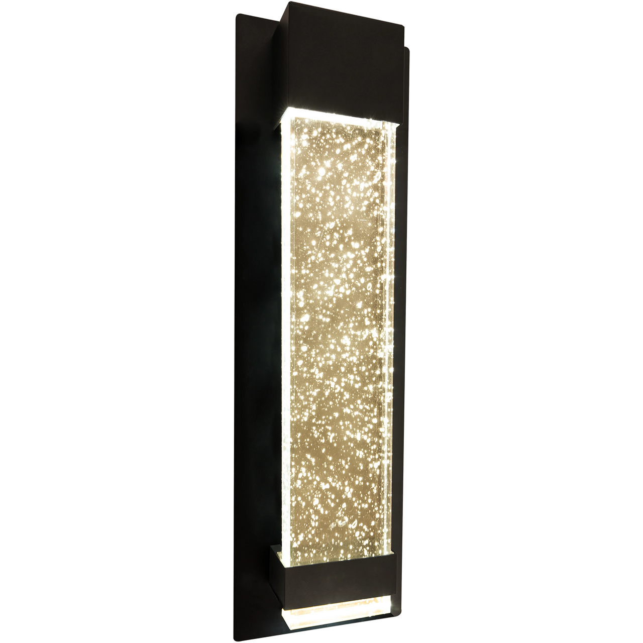 Coot Bubble Glass 400mm Exterior Wall Light LED 12W TRI Colour Non-dimmable Black IP65