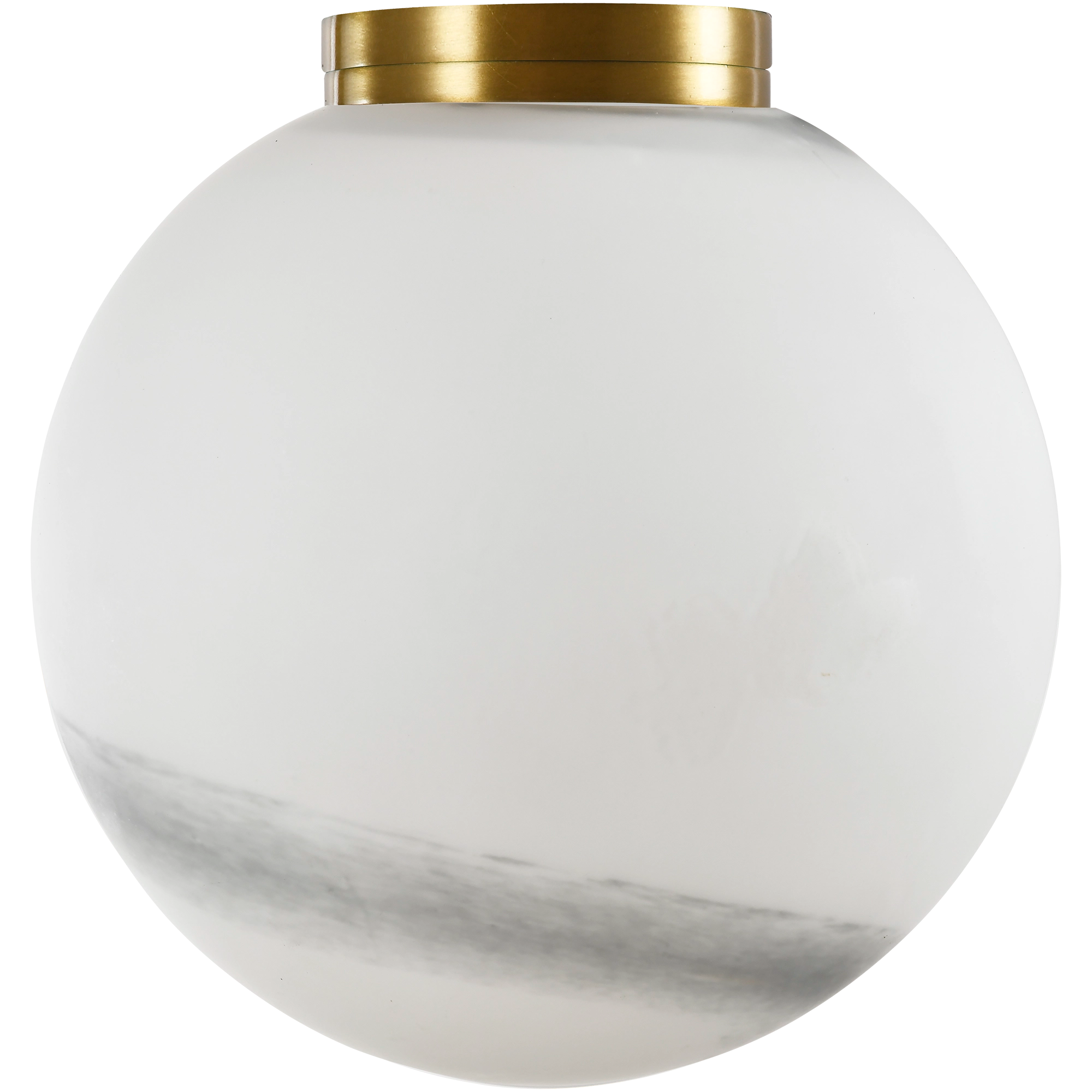 Crest Orb Ø120 Wall Light G9 Brass with Alabaster IP44