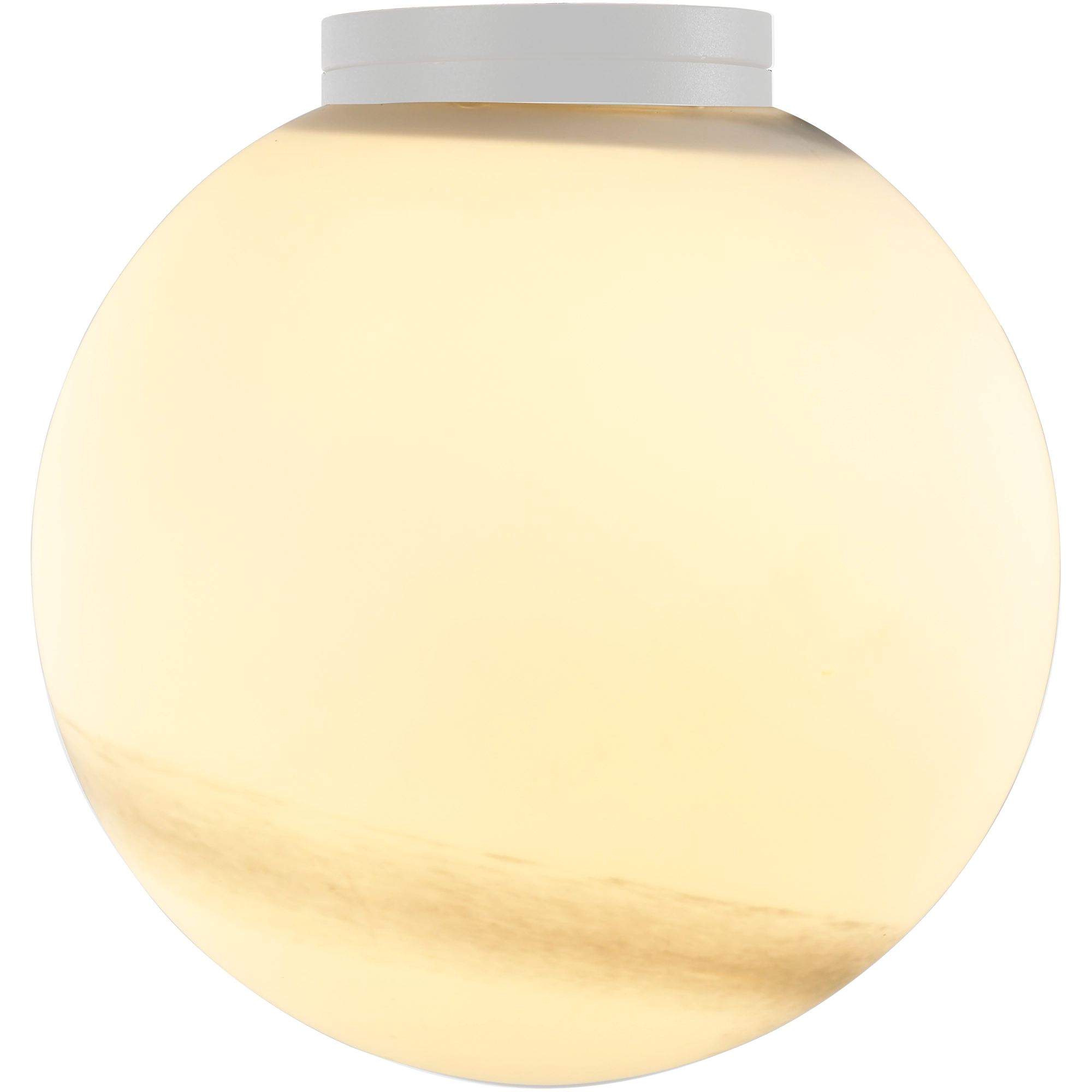 Crest Orb Ø120 Wall Light G9 White with Alabaster IP44