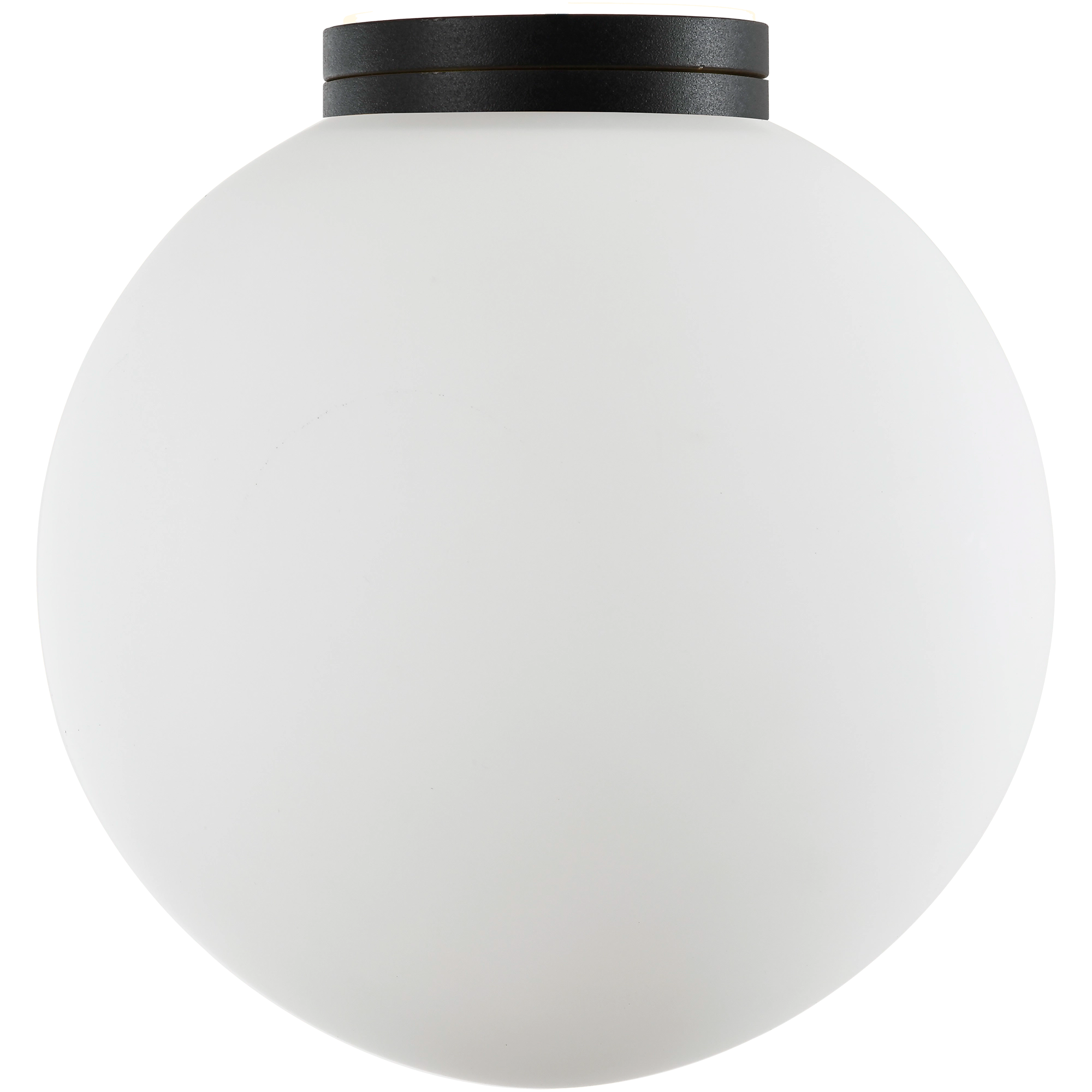 Crest Orb Ø120 Wall Light G9 Black with Opal IP44