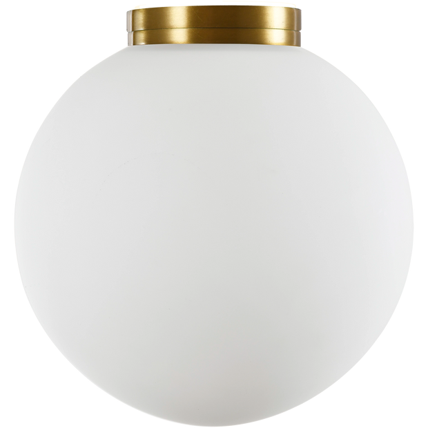 Crest Orb Ø120 Wall Light G9 Brass with Opal IP44