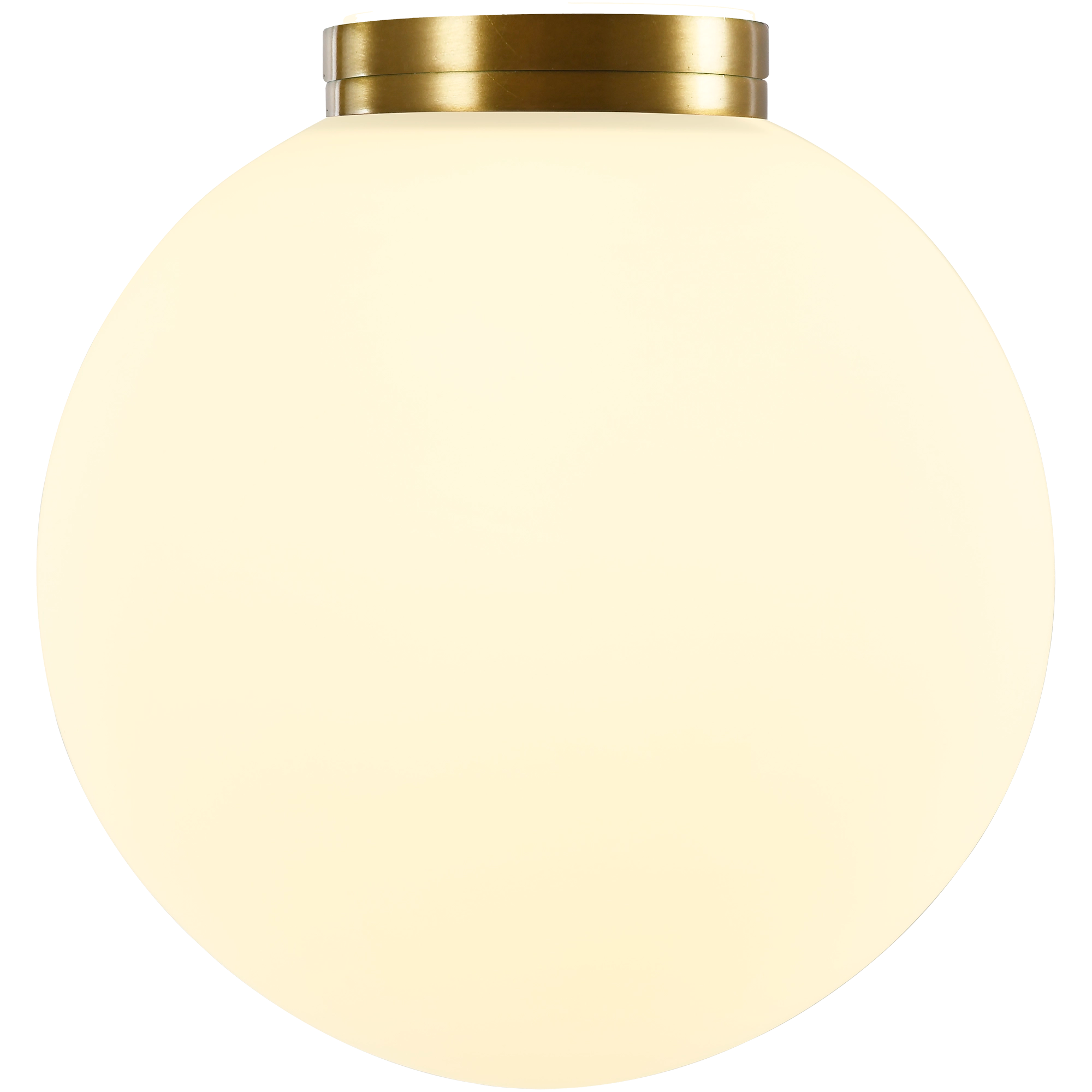 Crest Orb Ø120 Wall Light G9 Brass with Opal IP44