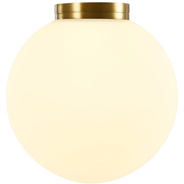 Crest Orb Ø120 Wall Light G9 Brass with Opal IP44