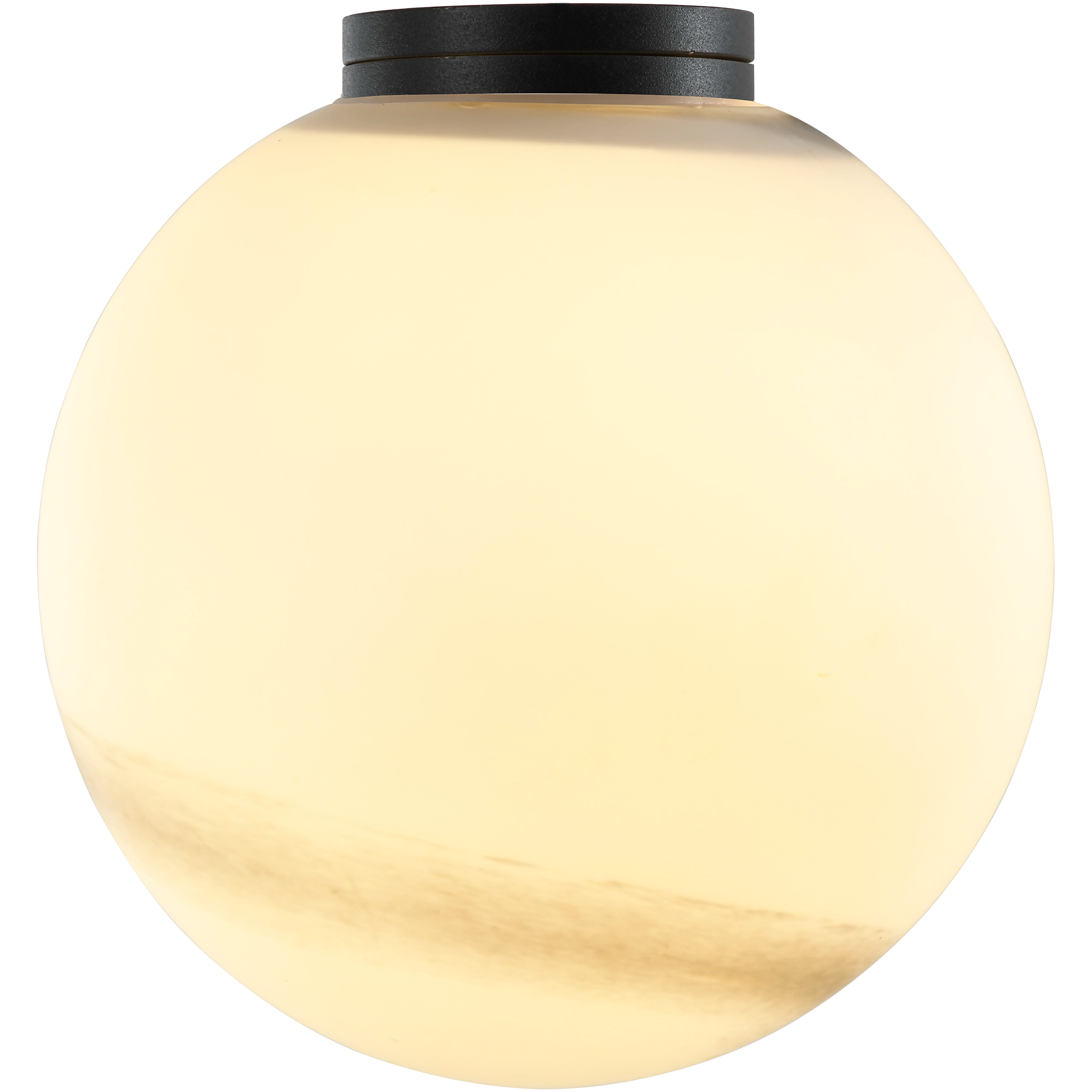 Crest Orb Ø140 Wall Light G9 Black with Alabaster IP44