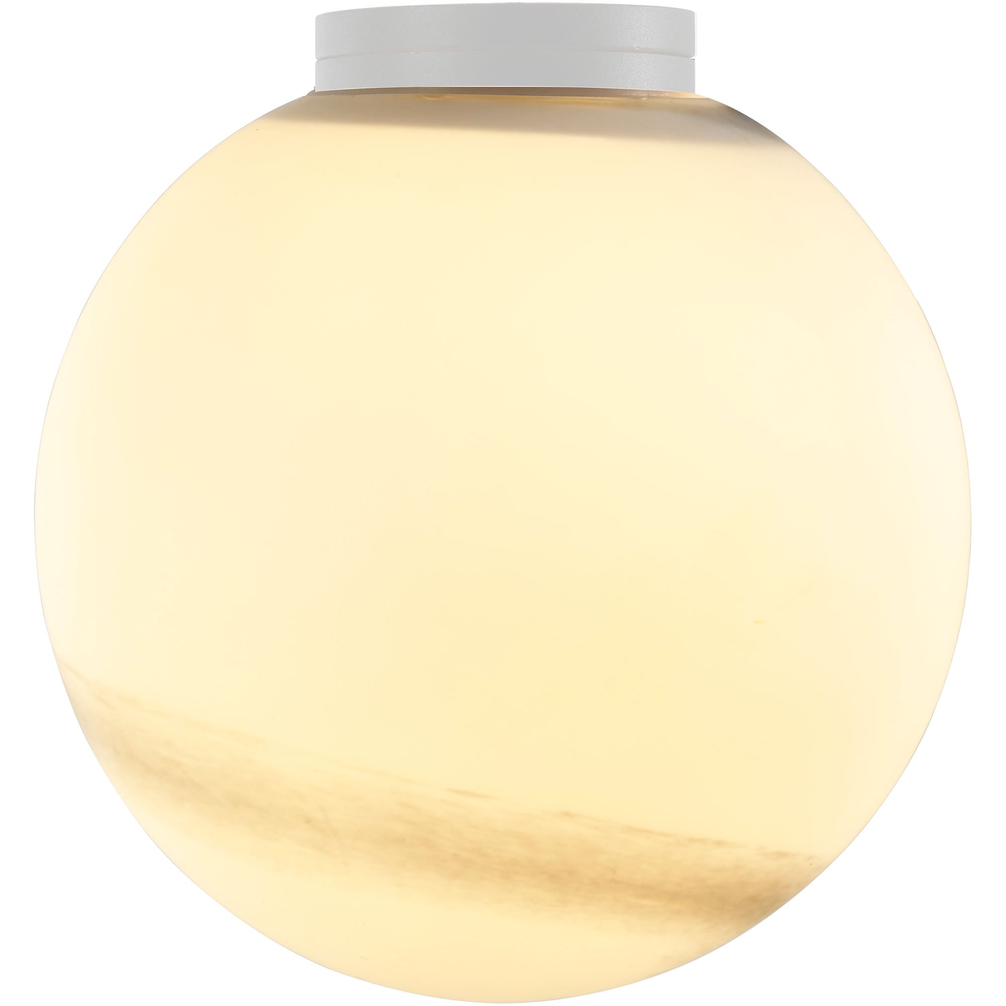 Crest Orb Ø140 Wall Light G9 White with Alabaster IP44