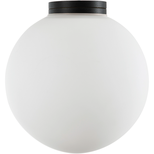 Crest Orb Ø140 Wall Light G9 Black with Opal IP44