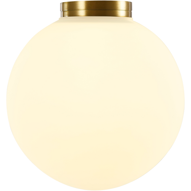 Crest Orb Ø140 Wall Light G9 Brass with Opal IP44