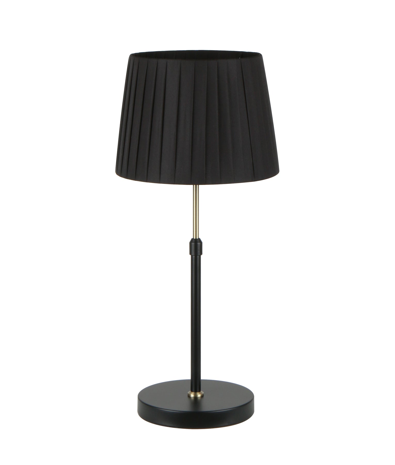CRECER: Interior Slanted Pleated Shade Height Adjustable Table Lamps