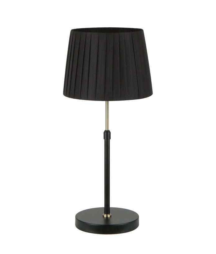 CRECER: Interior Slanted Pleated Shade Height Adjustable Table Lamps