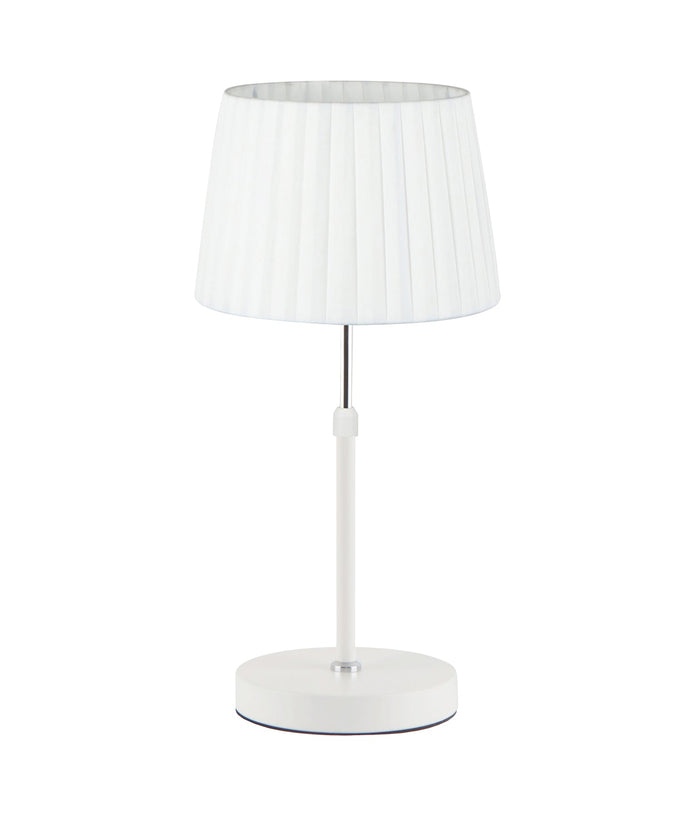 CRECER: Interior Slanted Pleated Shade Height Adjustable Table Lamps