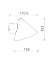 CUCHARA: Exterior Cone Surface Mounted Wall Lights IP65 / IP44