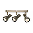 Curtis Black or Antique Brass 3 Light GU10 Spot Bar