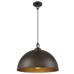 Cassidy 1 Light E27 Dome Pendant Weathered Iron