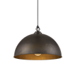 Cassidy 1 Light E27 Dome Pendant Weathered Iron