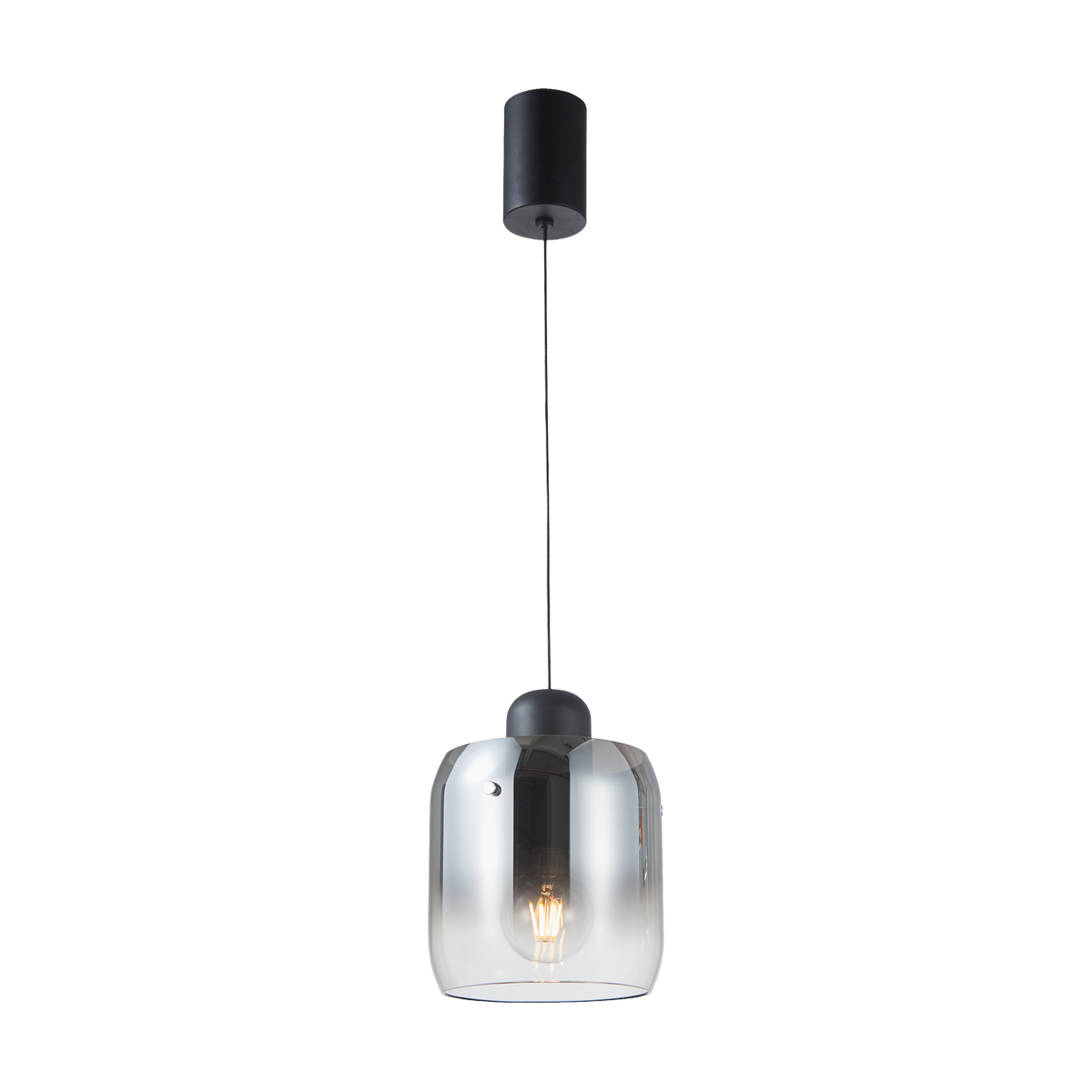 Chelsea 1 Light 23cm E27 Smoke Glass Pendant
