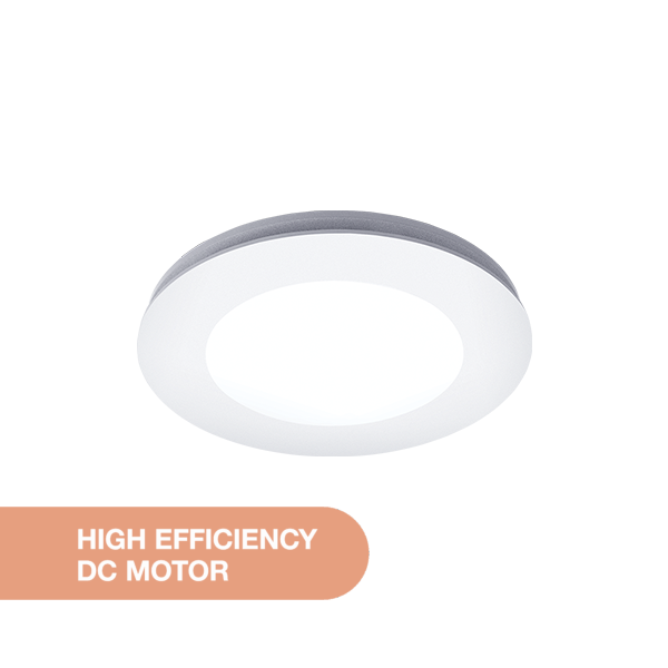 Comet DC Round 240mm Exhaust Fan With 15W Tricolour LED Light White