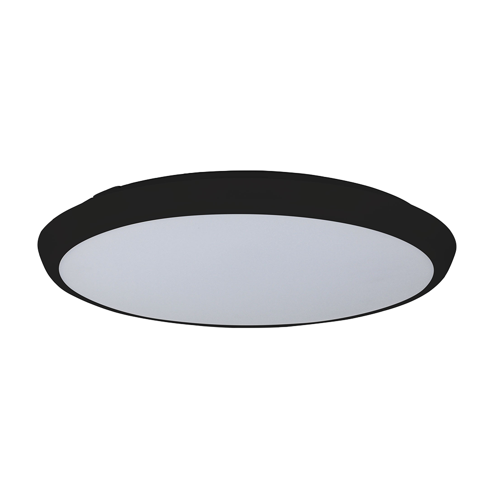 Conrad 200mm LED Oyster Light 15w Tricolour Matt Black