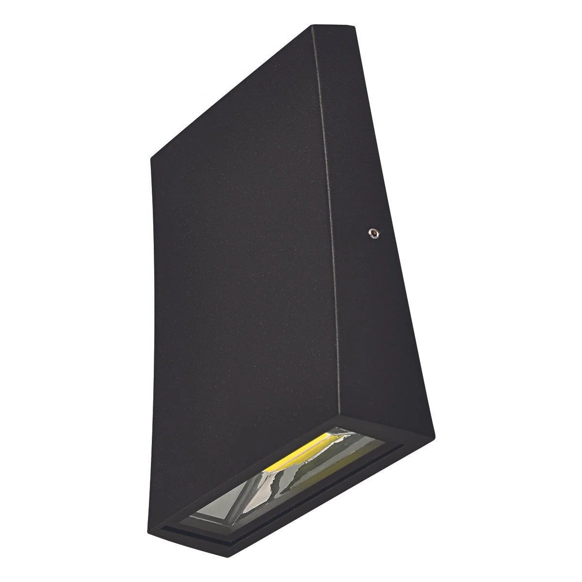 Curve Black 6W IP54 3000K Fixed Down Wall Light