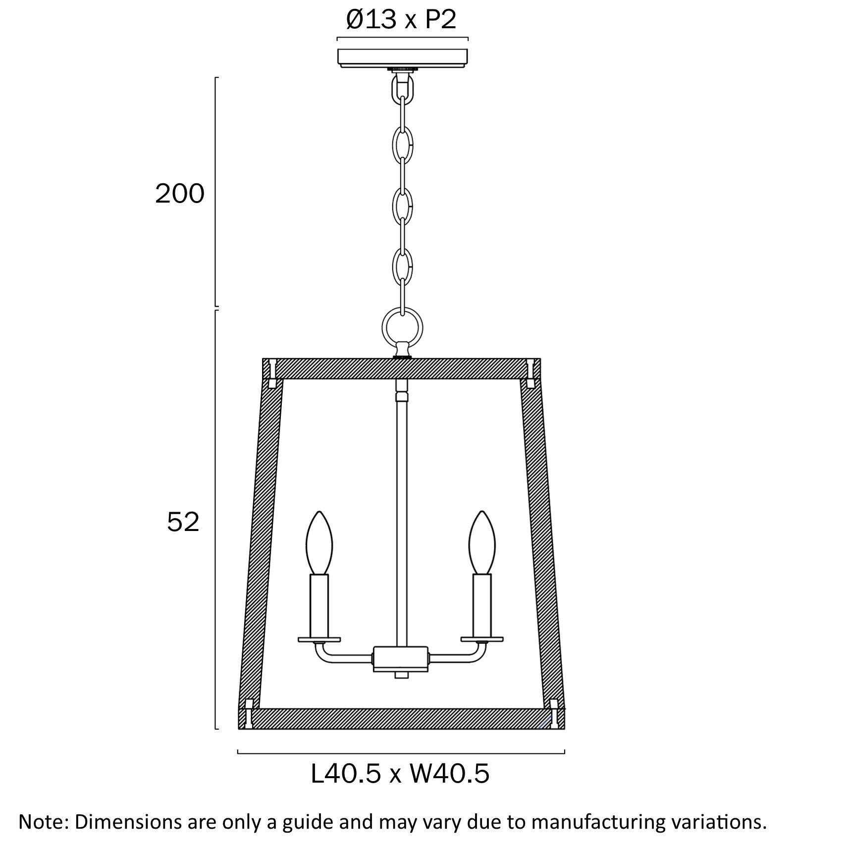 Dalton Black & Walnut 4 Light Pendant