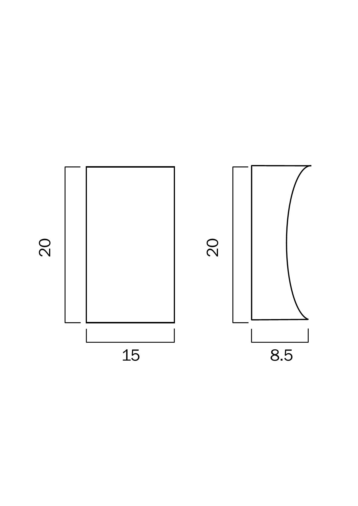 Dash Silver or Black 2 x 7W 3CCT LED Exterior Up/Down Wall Light