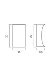 Dash Silver or Black 2 x 7W 3CCT LED Exterior Up/Down Wall Light