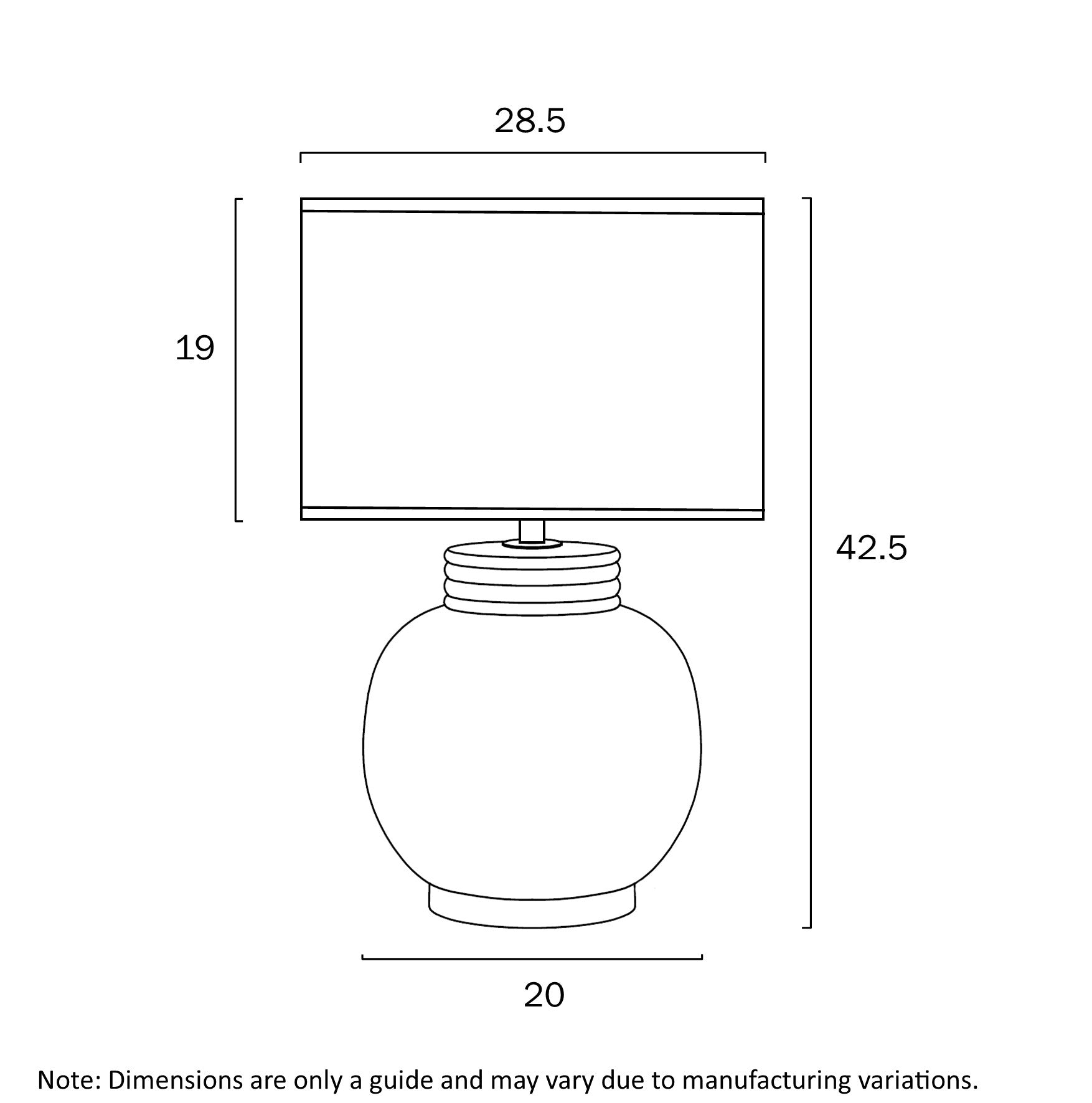 Davila White/Gold Ceramic Table Lamp with Fabric Shade