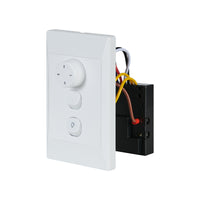 Thumbnail for FLEXMECH- DC Fan 3 Speed Wall Control incl Rotary speed control & Wall Plate with iso & light switch. For use with Skyfan, Glacier, Alaska, DC3