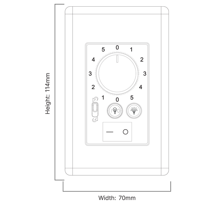 Three Sixty DC Wall Control For Ambience With Remote