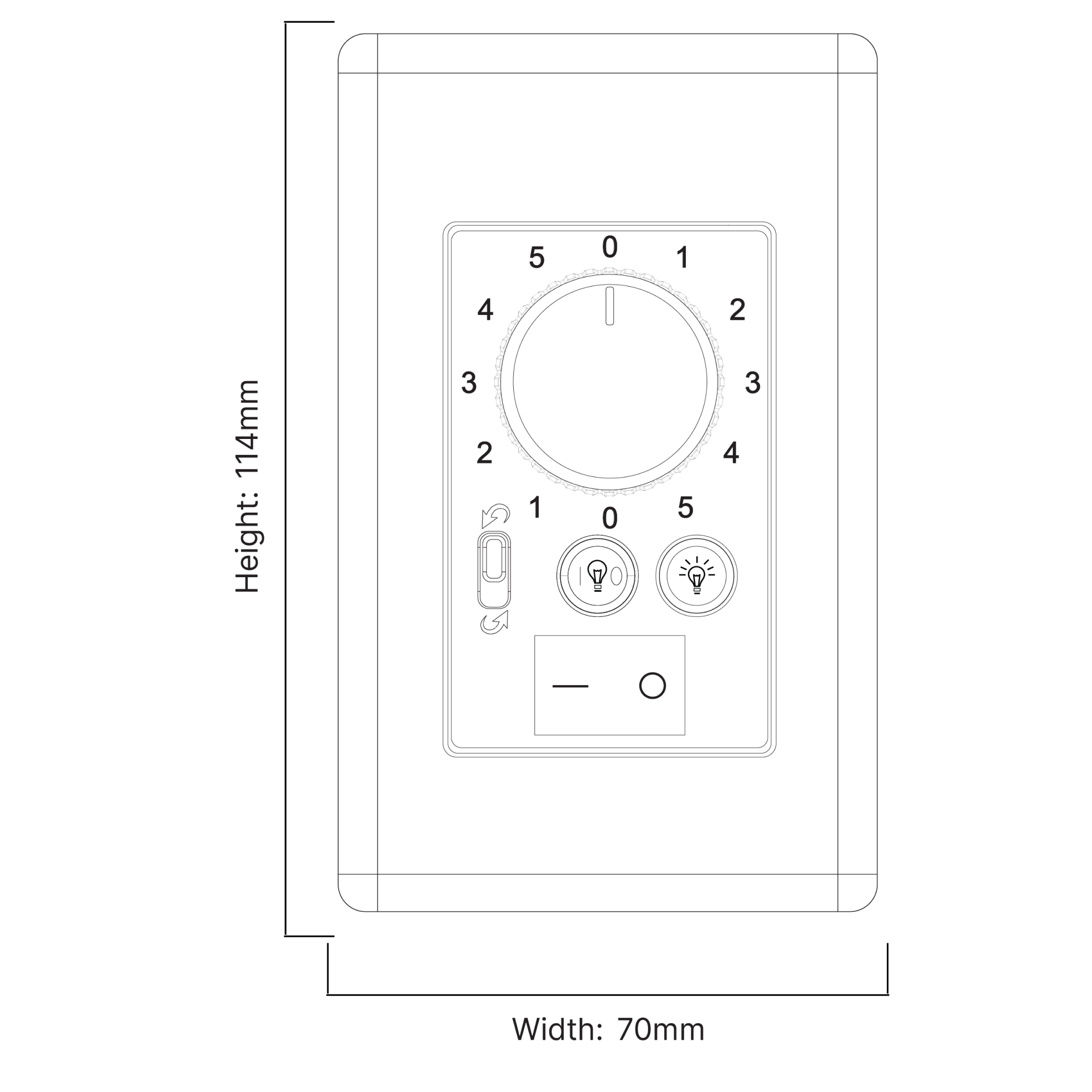 Three Sixty DC Wall Control For Flatjet With Remote
