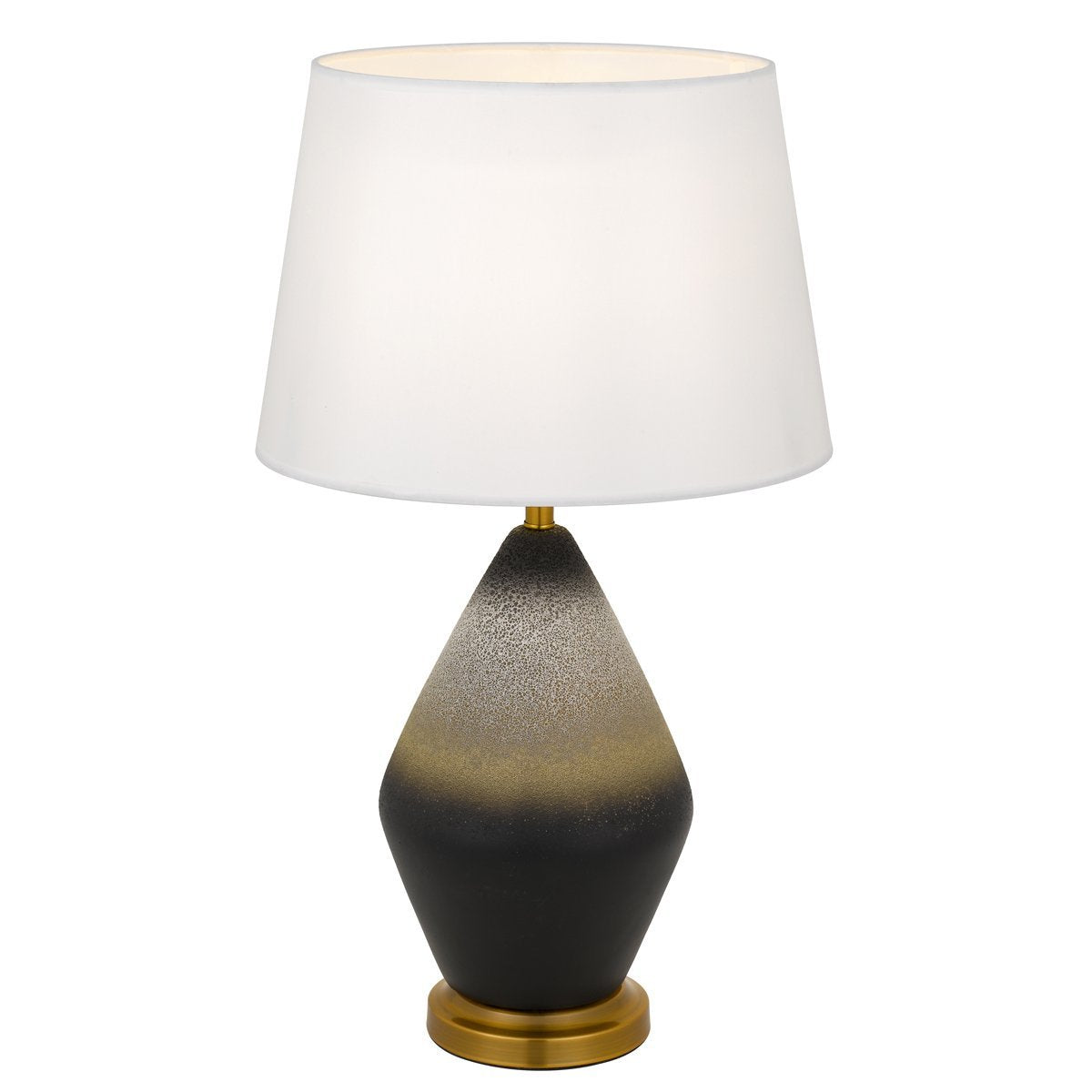 Debi Table Lamp in Grey with White Shade