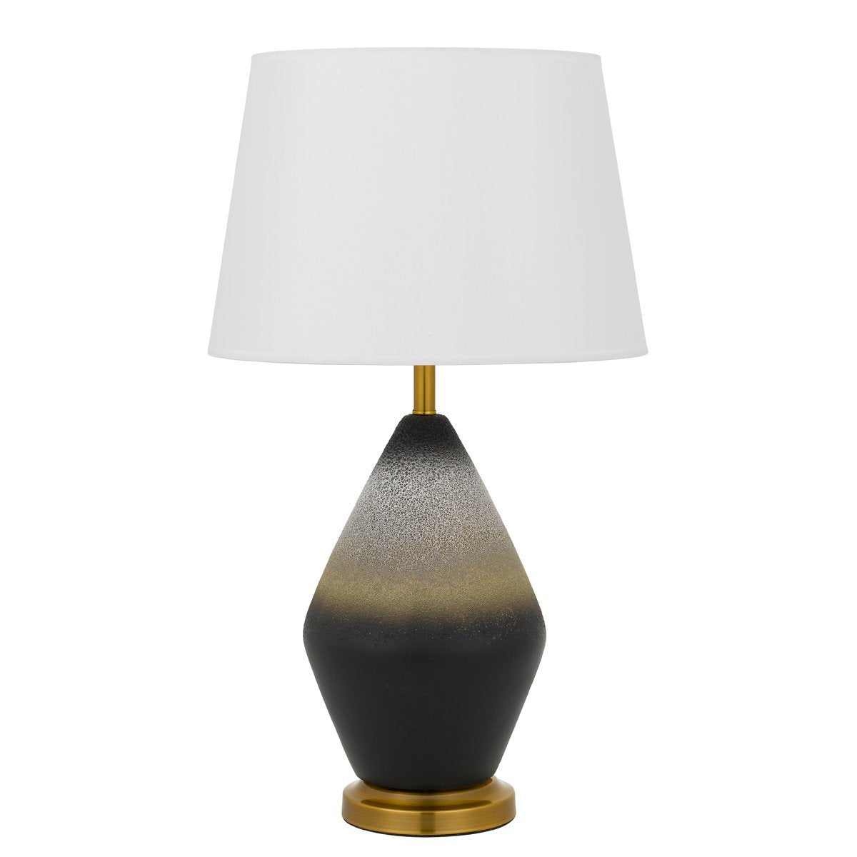 Debi Table Lamp in Grey with White Shade